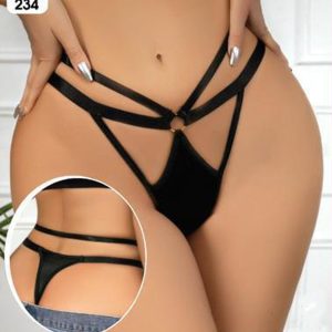 Kadın Fantezi İç Giyim Tanga Külot Perfect Fall D234 Siyah
