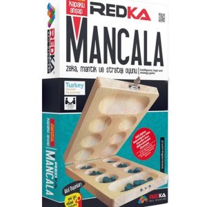 Redka Ahşap Kapaklı Mancala Strateji Oyunu