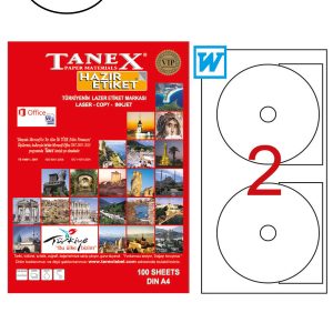 Tanex Laser Etiket 100 Lü 117mm