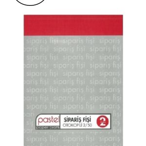 Pastel Otokopili Sipariş Fişi Büyük Boy 2/50 12 Adet