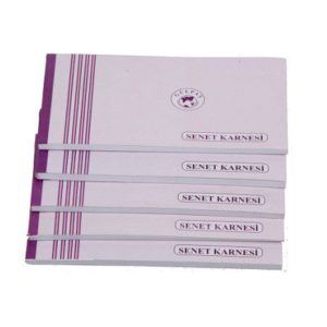 Gülpaş Senet Karnesi Karton Kapaklı 50 Yaprak