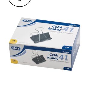 Mas Omega Çelik Kıskaç Siyah 41 mm 12'li