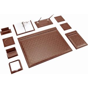 Brons Sümen Takımı 9 Parça Hasır Desenli Kahve BR-0972