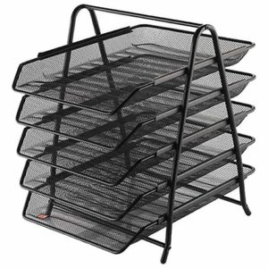 Rubenis 9185 5 li Siyah Metal Evrak Rafı