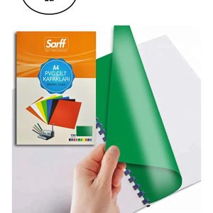 Sarf A4 Pvc Cilt Kapağı Opak Fıstık Yeşili 100'lü Paket