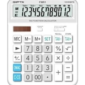 Gıpta Hesap Makinası 12 Hane Vergi Fonksiyonlu Masaüstü Hesap Makinesi