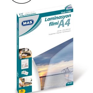 Mas 7706 A4 125 Micron 100 Adet Laminasyon Filmi