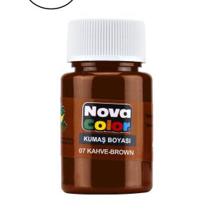 Nova Color Kumaş Boyası Şişe Kahve 12'li