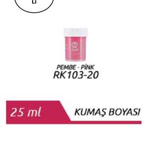 Red Apple Kumaş Boyası 25 ml. Pembe 12'li