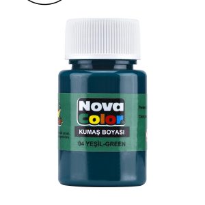 Nova Color Kumaş Boyası Şişe Yeşil Renk 12'li