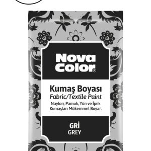 Nova Color 12 Gr Toz Kumaş Boyası Gri Nc-908 12'li
