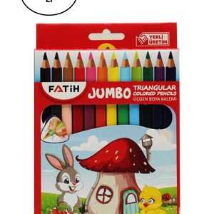 Fatih Jumbo Üçgen Triangular Kuruboya Kalemi 12 Renk 6'lı