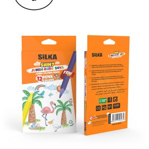 Silka Jumbo Üçgen 12 Renk Kuruboya 12'li
