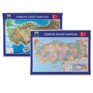 Gülpaş Türkiye Fiziki ve Siyasi Harita Çıtalı