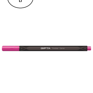 Gıpta Fineliner Keçe Uç Kalem 0,4 Mm Üçgen Pembe 12'li