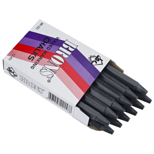 Brons Tebeşir Yuvarlak Yağlı Siyah 12'li