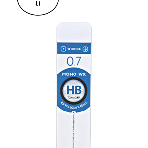 Tombow MONO-WX Profesyonel Uç 0.7mm 40'lı Tüp HB 12'li