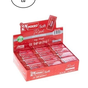 Mikro Silgi Soft Kırmızı 2b 24RD 24'lü