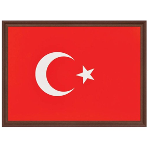 Türk Bayrağı 25X35 Mdf Çerçeveli