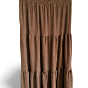 Beli Lastikli Bürümcek Kumaş Etek Anne Eteği Uzun Namaz Eteği Koyu Yeşil 44-52 beden