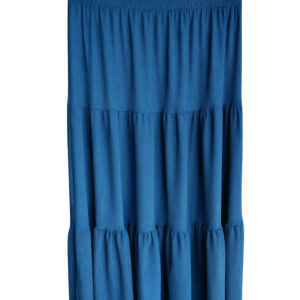 Beli Lastikli Bürümcek Kumaş Etek Anne Eteği Uzun Namaz Eteği Lacivert 44-52 beden