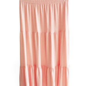 Beli Lastikli Bürümcek Kumaş Etek Anne Eteği Uzun Namaz Eteği Somon 44-52 beden