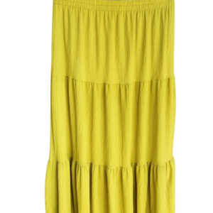 Beli Lastikli Bürümcek Kumaş Etek Anne Eteği Uzun Namaz Eteği Yeşil 44-52 beden