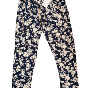 Desenli Yumuşak Viskon Kumaş Battal Beli Lastikli Kadın Jumbo Uzun Tayt Pantolon Desen 5