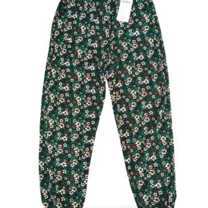 Bürümcek Kumaş Büyük Beden Beli Lastikli Kadın Tayt Pantolon Lastikli Paça - Royaleks - R6