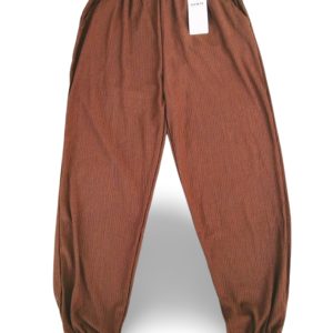 Bürümcek Kumaş Büyük Beden Beli Lastikli Kadın Tayt Pantolon Lastikli Paça - Royaleks - R14