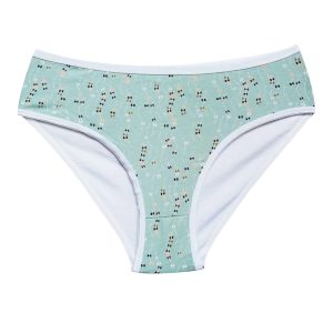 Pamuklu Geniş Kenarlı Likralı Desenli Bato Kadın Külot Desen 3