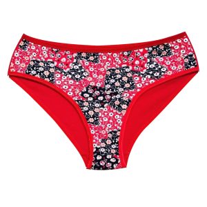 Pamuklu Geniş Kenarlı Likralı Desenli Bato Kadın Külot Desen 10