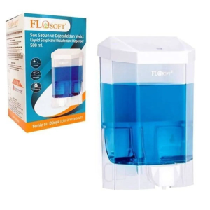 Plastik Büyük Şeffaf Sıvı Sabunluk 1000 Ml. Royaleks-F086