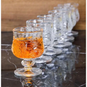 6'lı Ayaklı Kahve Yanı Bardak Seti Mini Royaleks-Or-4T