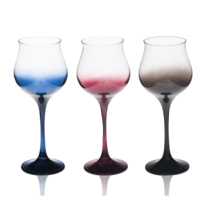 Ayaklı Amber Mavi Kırmızı Bardak Royaleks-SGM08388