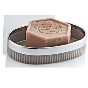 Mimoza Çizgili Krom Katı Sabunluk 1 Adet Royaleks-Y-876