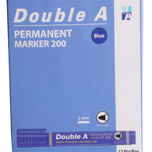 Double A Permanent Yuvarlak Uçlu Kalem Mavi 12'li