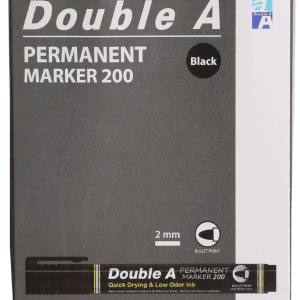 Double A Permanent Yuvarlak Uçlu Kalem Siyah 12'li