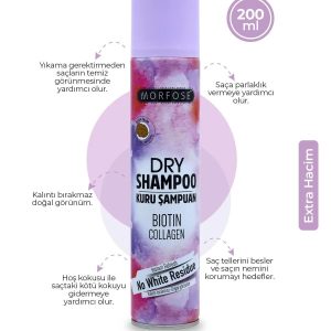 Kuru Şampuan Biotin Collagen 200 ML - Ekstra Hacim - mrfs
