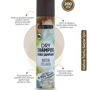 Kuru Şampuan Biotin Collagen 200 ML - Kahverengi Saçlar - mrfs