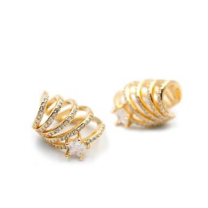 2'li Kıkırdak Küpe - Altın