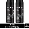 2 Adet Axe Erkek Deodorant & Bodyspray Black 48 Saat Etkileyici Koku Vücut Spreyi 150 ml