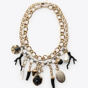 2'li Charm Kolye - Altın