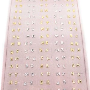 140'lı Standlı Harf Tragus Küpe - ÇOK RENKLİ