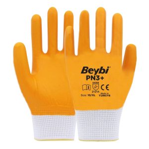 Pn3+ Sarı Iş Eldiveni Polyester Örme Nitril Beybi No:10 Royaleks Group - 1 Çift