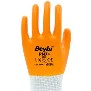 Pn7+ Sarı Iş Eldiveni Polyester Örme Nitril Beybi No:10 Royaleks Group - 1 Çift