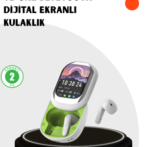 Kayar Kapaklı Şarj Kutusu Ve Dokunmatik Ekranlı Bluetooth Stereo Kulaklık