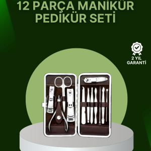 12 Parçalık Özel Deri Çantalı Kişisel Bakım Seti
