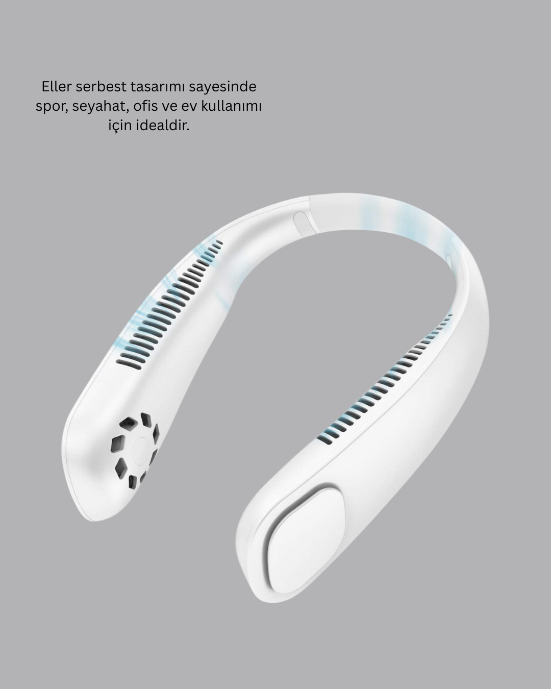 Uzun Ömürlü Bataryalı 9-18 Saat Kullanımlı Boyun Fanı - Görsel 3