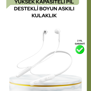 100 Saat Pil Ömrü Boyun Askılı Bluetooth Kablosuz Kulaklık